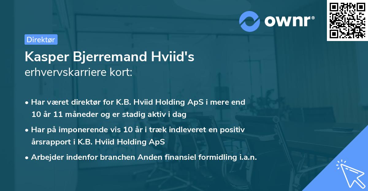 Kasper Bjerremand Hviid's erhvervskarriere kort