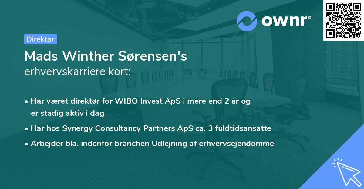 Mads Winther Sørensen's erhvervskarriere kort