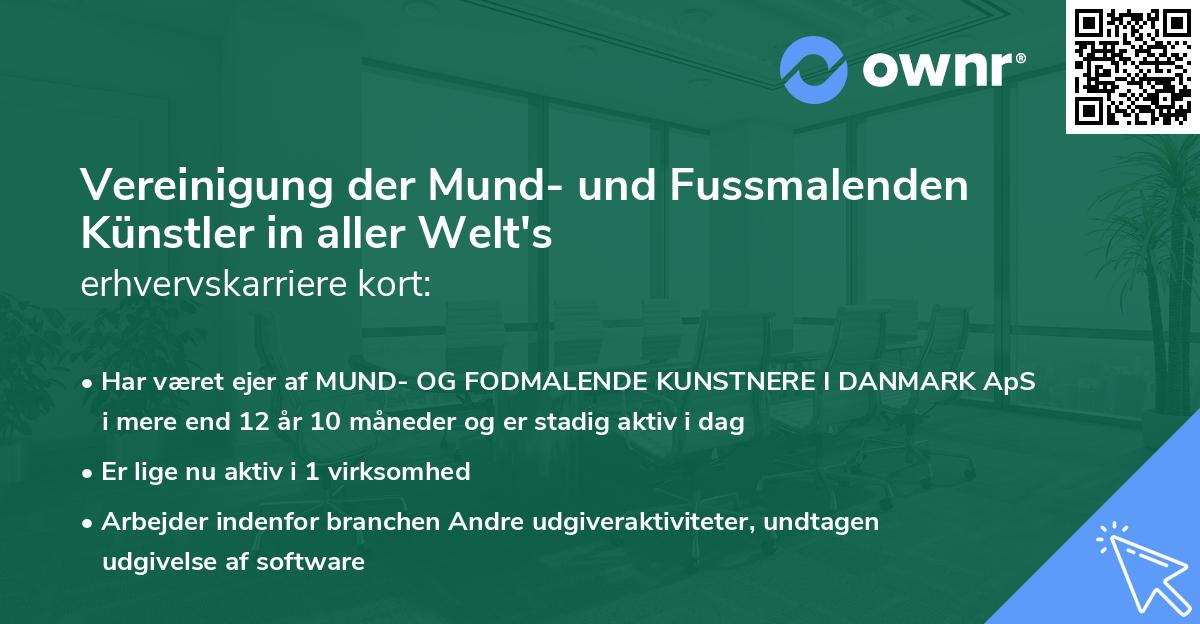 Vereinigung der Mund- und Fussmalenden Künstler in aller Welt's erhvervskarriere kort