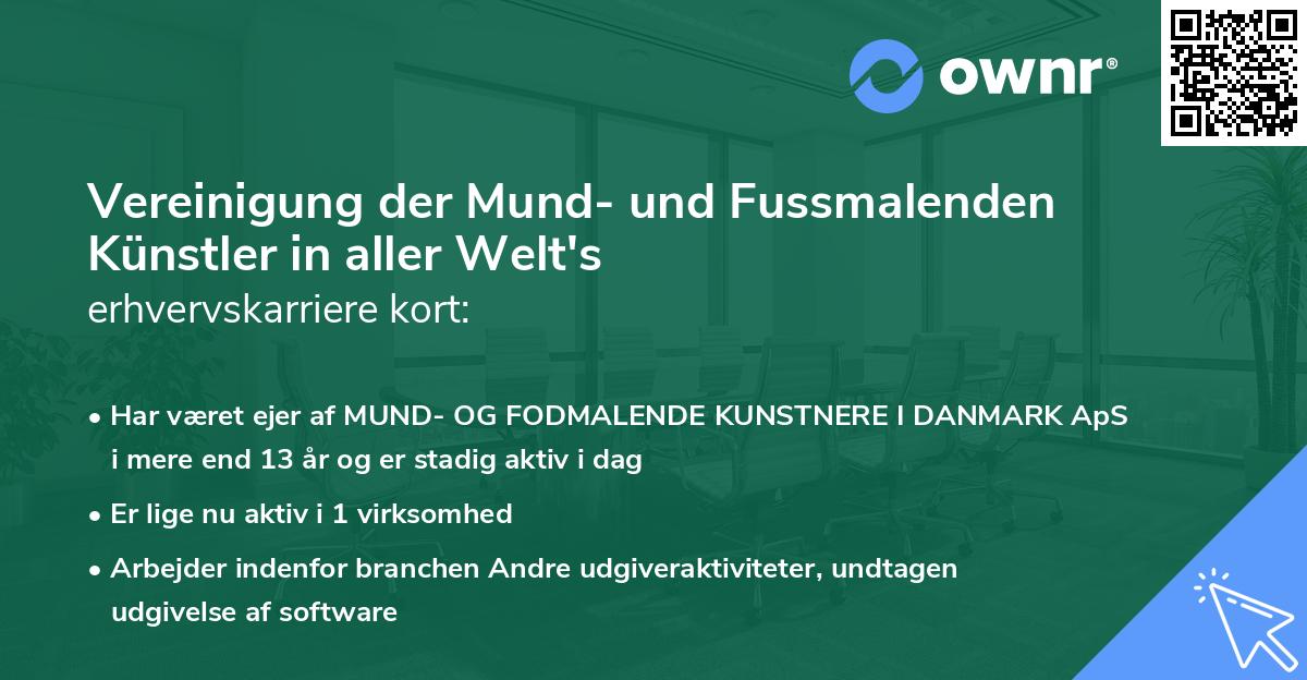 Vereinigung der Mund- und Fussmalenden Künstler in aller Welt's erhvervskarriere kort