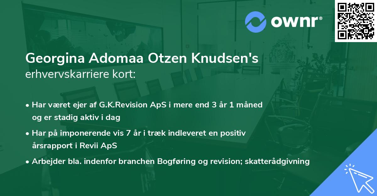 Georgina Adomaa Otzen Knudsen's erhvervskarriere kort