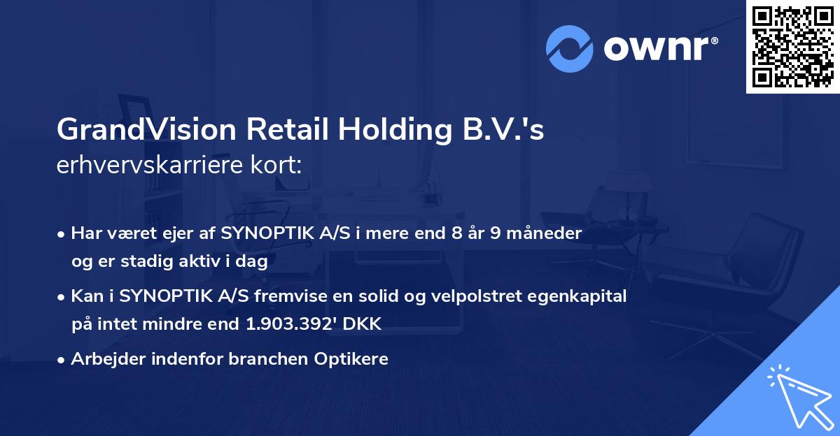 GrandVision Retail Holding B.V.'s erhvervskarriere kort