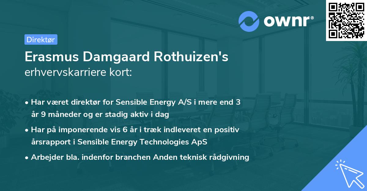 Erasmus Damgaard Rothuizen's erhvervskarriere kort