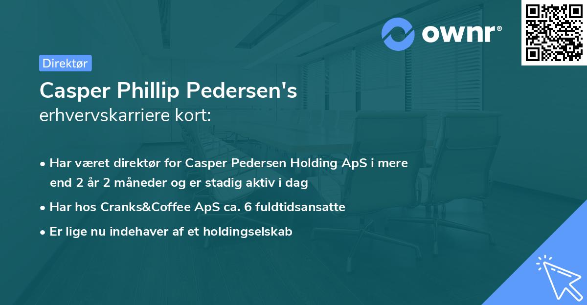 Casper Phillip Pedersen's erhvervskarriere kort