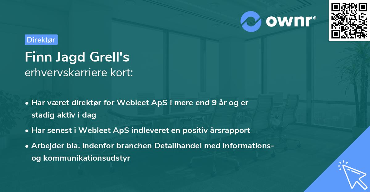 Finn Jagd Grell's erhvervskarriere kort