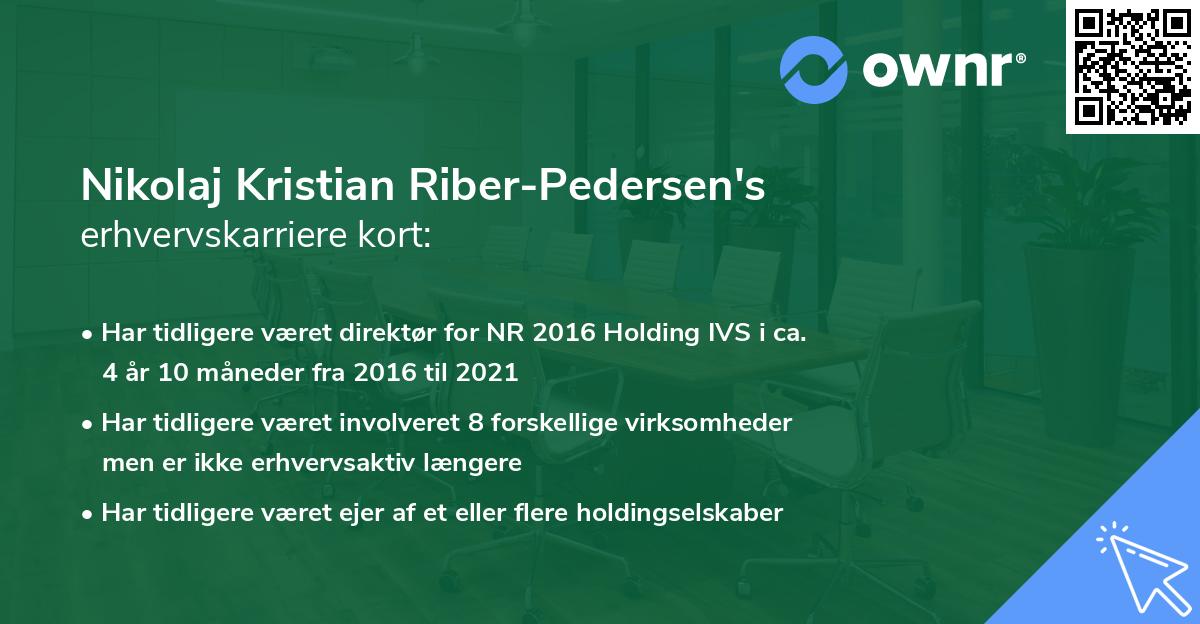 Nikolaj Kristian Riber-Pedersen's erhvervskarriere kort