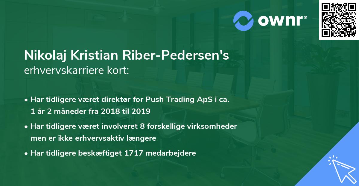 Nikolaj Kristian Riber-Pedersen's erhvervskarriere kort