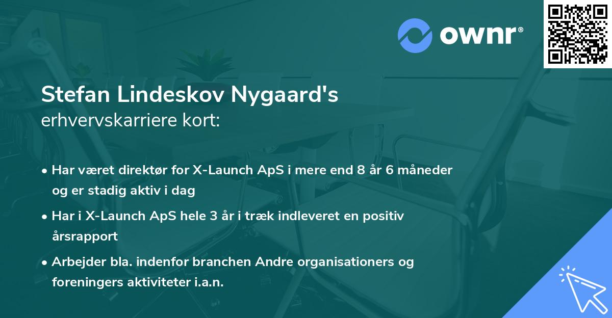 Stefan Lindeskov Nygaard's erhvervskarriere kort