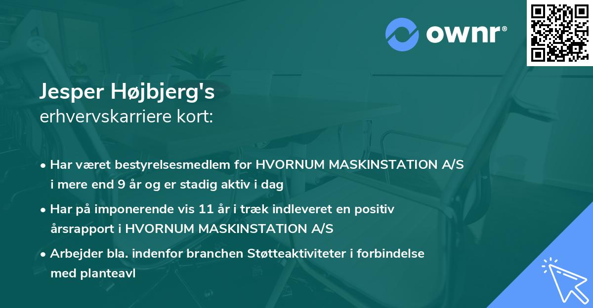 Jesper Højbjerg's erhvervskarriere kort