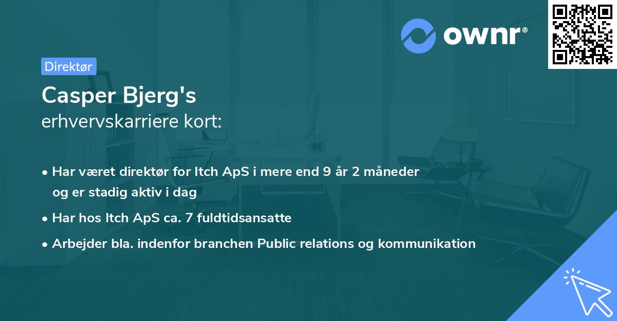 Casper Bjerg's erhvervskarriere kort