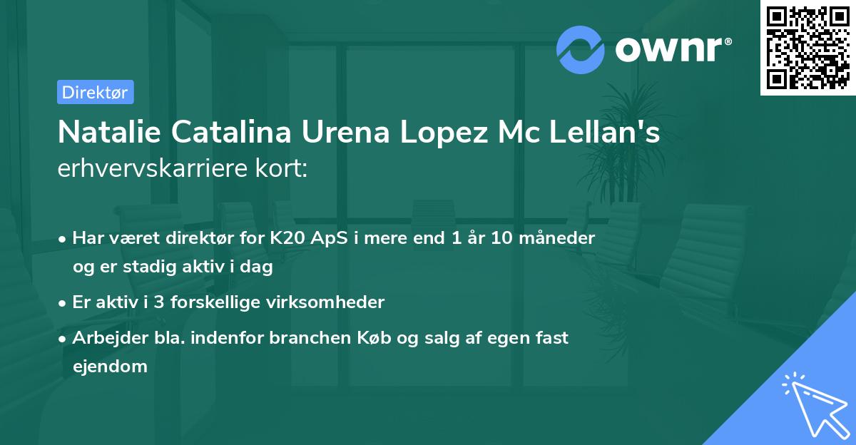 Natalie Catalina Urena Lopez Mc Lellan's erhvervskarriere kort