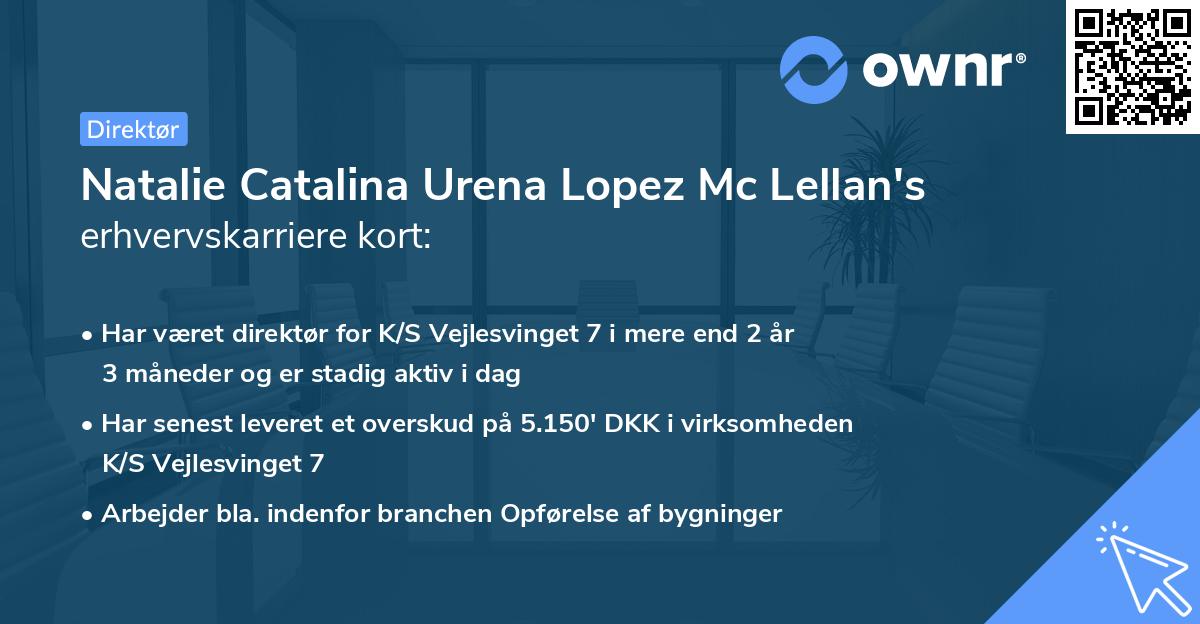 Natalie Catalina Urena Lopez Mc Lellan's erhvervskarriere kort