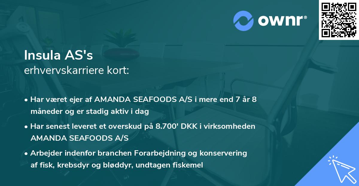 Insula AS's erhvervskarriere kort
