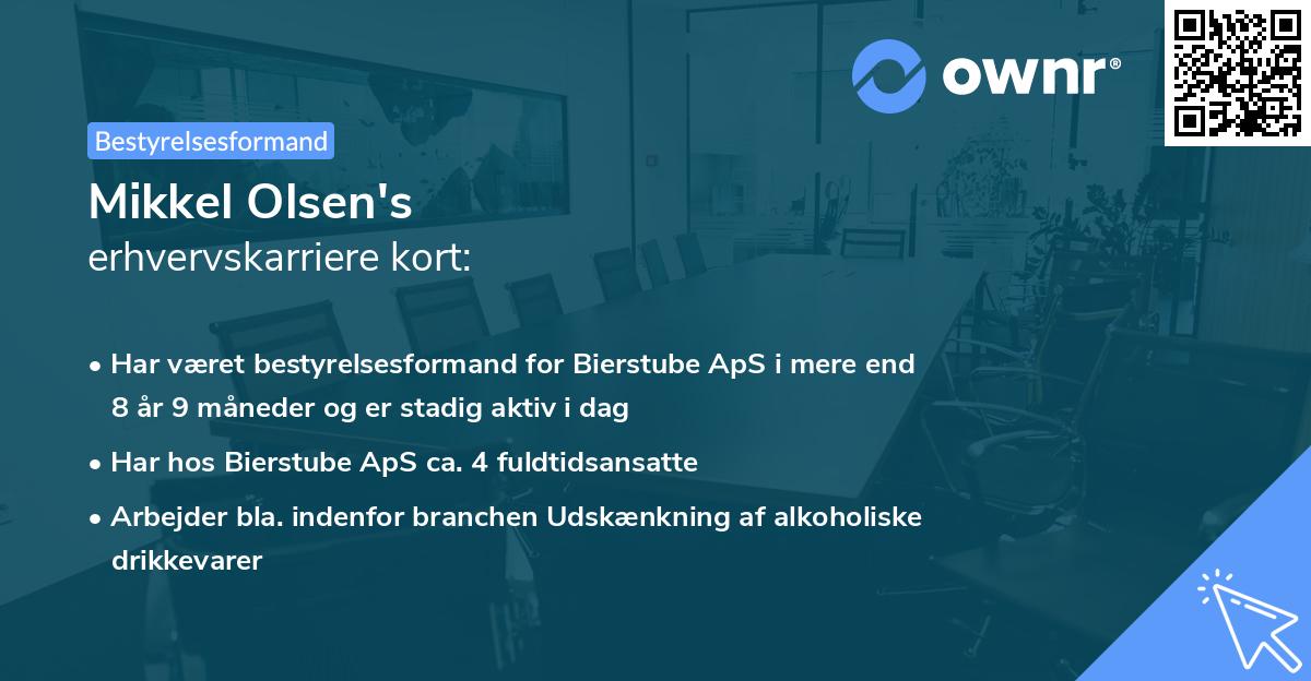 Mikkel Olsen's erhvervskarriere kort