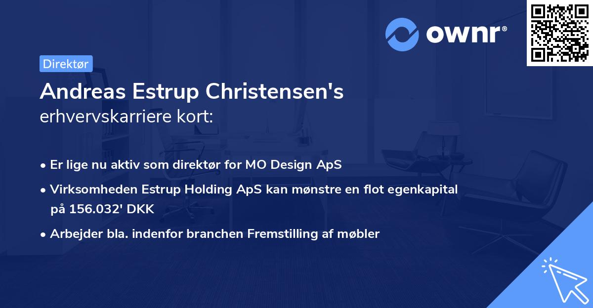 Andreas Estrup Christensen's erhvervskarriere kort