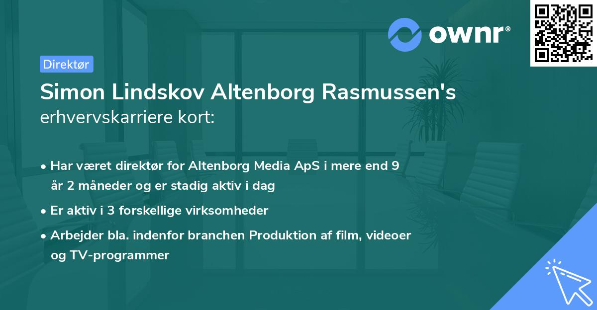 Simon Lindskov Altenborg Rasmussen's erhvervskarriere kort