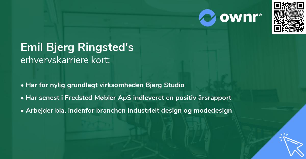 Emil Bjerg Ringsted's erhvervskarriere kort