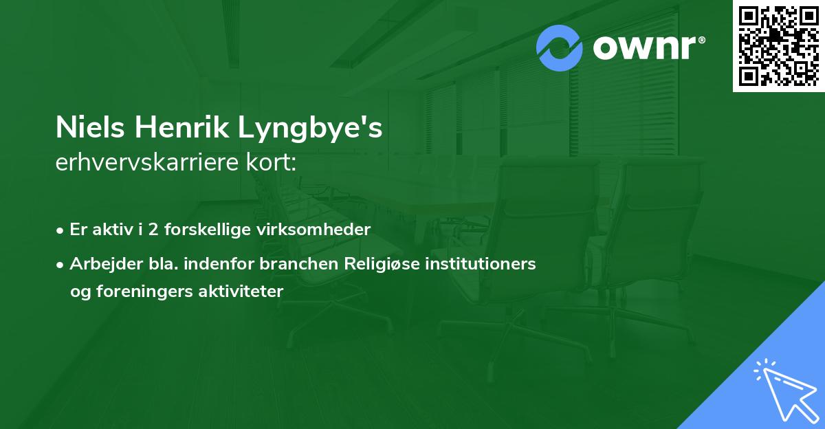 Niels Henrik Lyngbye's erhvervskarriere kort