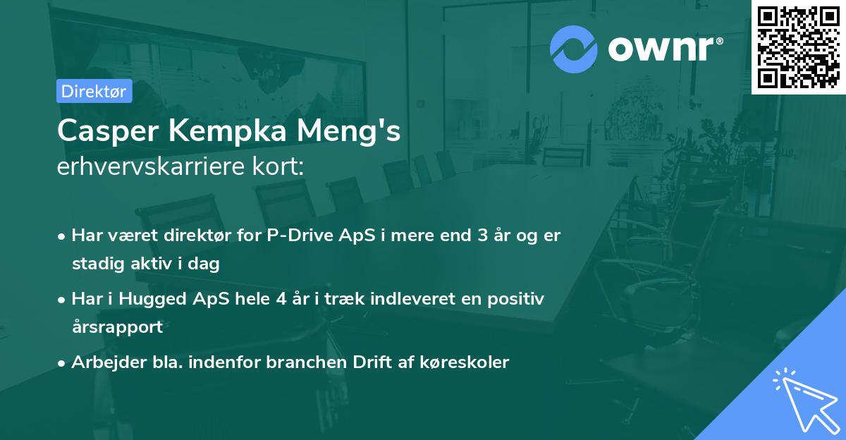 Casper Kempka Meng's erhvervskarriere kort