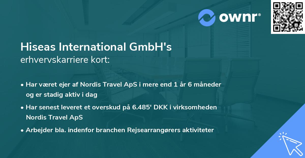 Hiseas International GmbH's erhvervskarriere kort