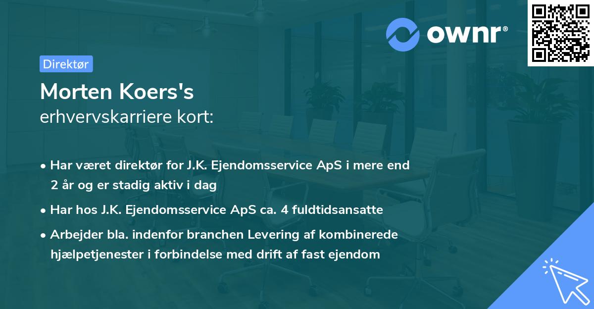 Morten Koers's erhvervskarriere kort