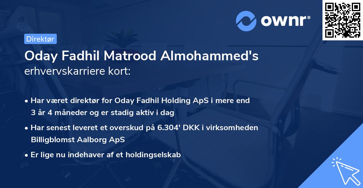 Oday Fadhil Matrood Almohammed's erhvervskarriere kort