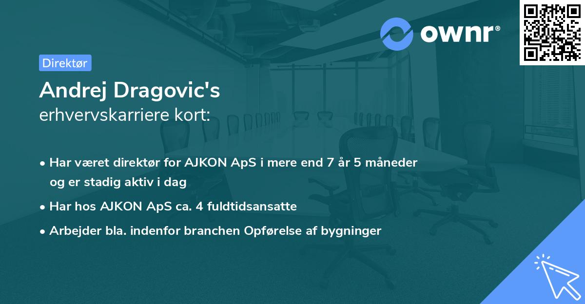 Andrej Dragovic's erhvervskarriere kort