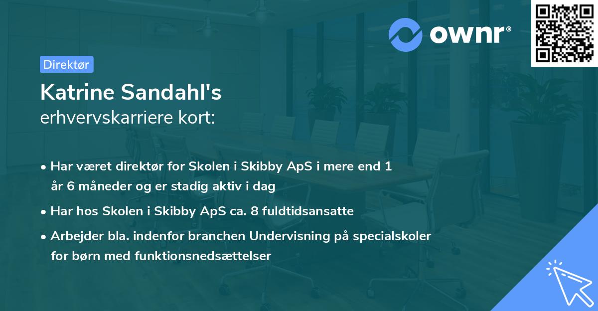 Katrine Sandahl's erhvervskarriere kort