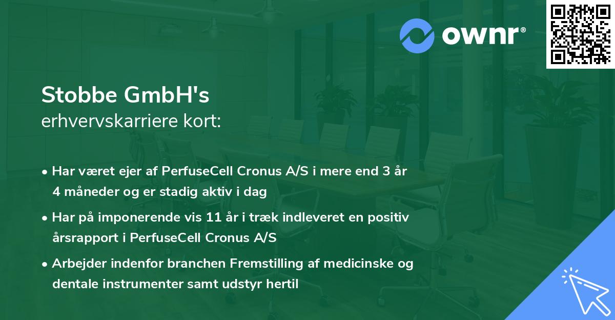 Stobbe GmbH's erhvervskarriere kort