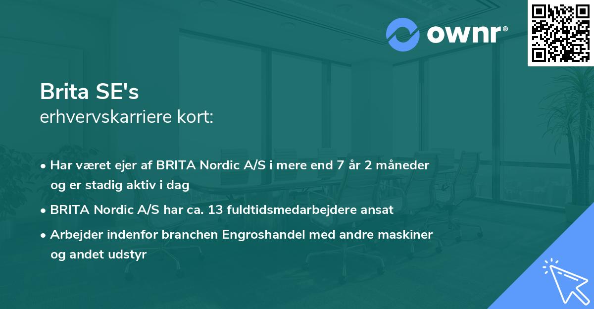 Brita SE's erhvervskarriere kort