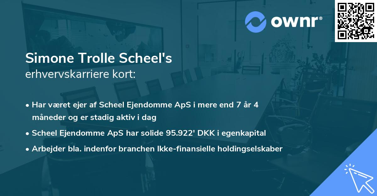 Simone Trolle Scheel's erhvervskarriere kort