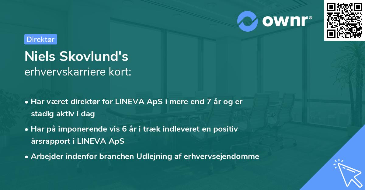 Niels Skovlund's erhvervskarriere kort