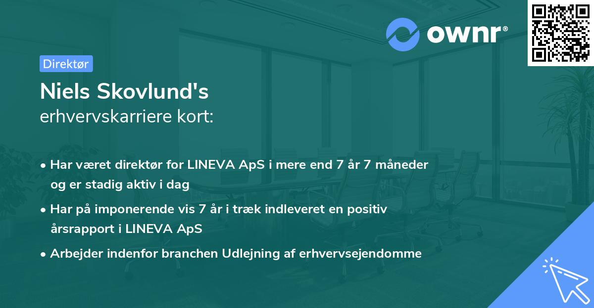 Niels Skovlund's erhvervskarriere kort