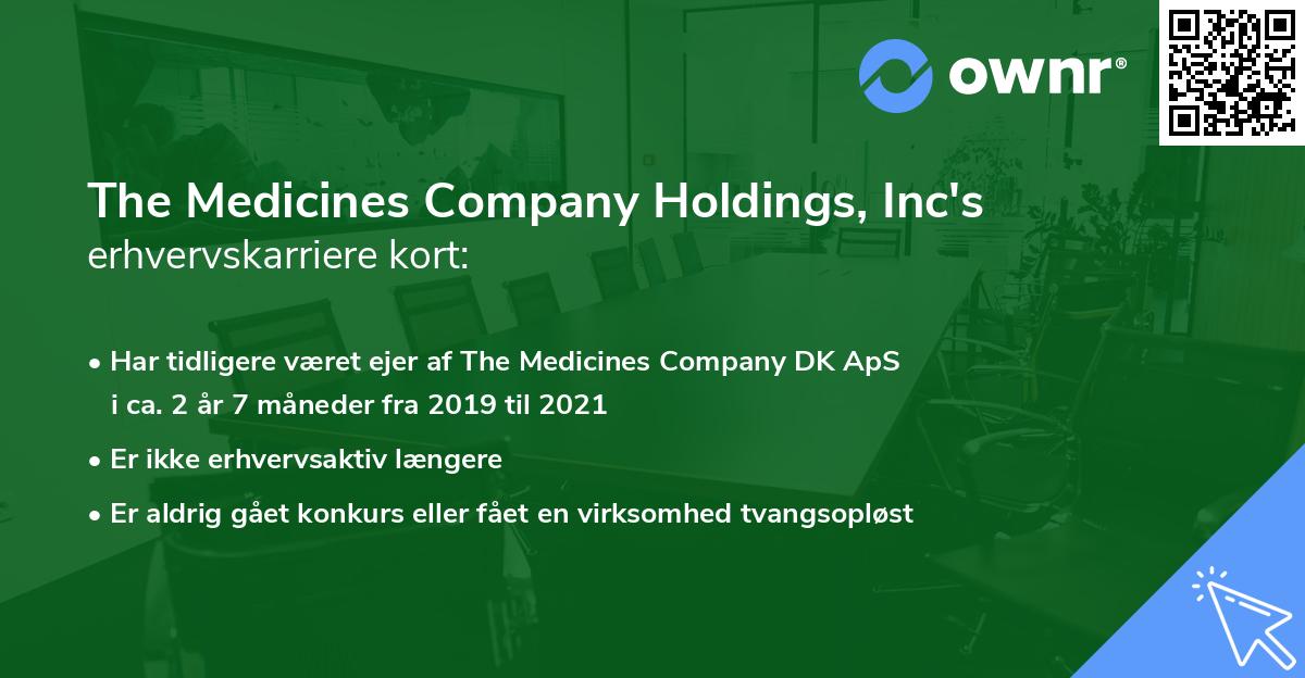 The Medicines Company Holdings, Inc's erhvervskarriere kort