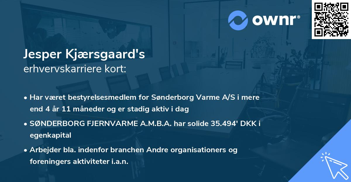 Jesper Kjærsgaard's erhvervskarriere kort
