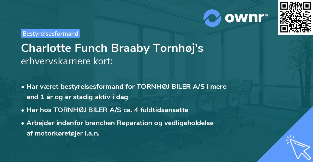 Charlotte Funch Braaby Tornhøj's erhvervskarriere kort