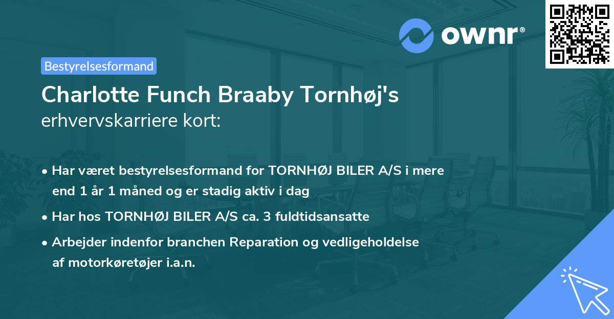 Charlotte Funch Braaby Tornhøj's erhvervskarriere kort