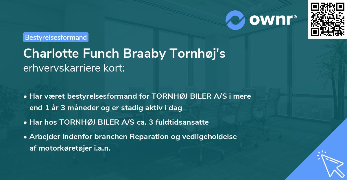Charlotte Funch Braaby Tornhøj's erhvervskarriere kort