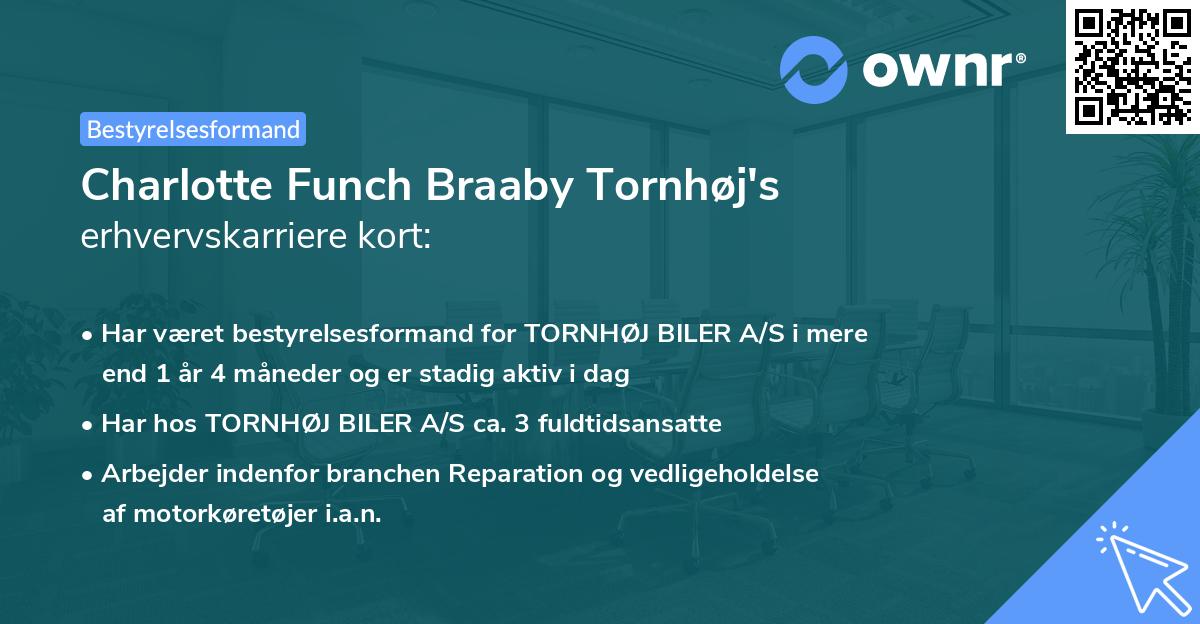 Charlotte Funch Braaby Tornhøj's erhvervskarriere kort