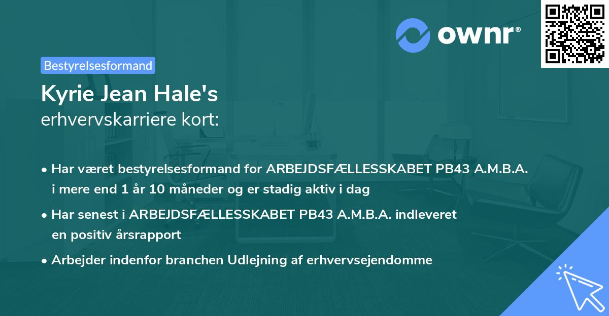 Kyrie Jean Hale's erhvervskarriere kort