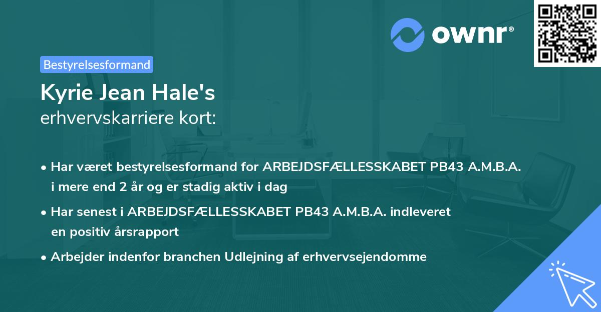 Kyrie Jean Hale's erhvervskarriere kort