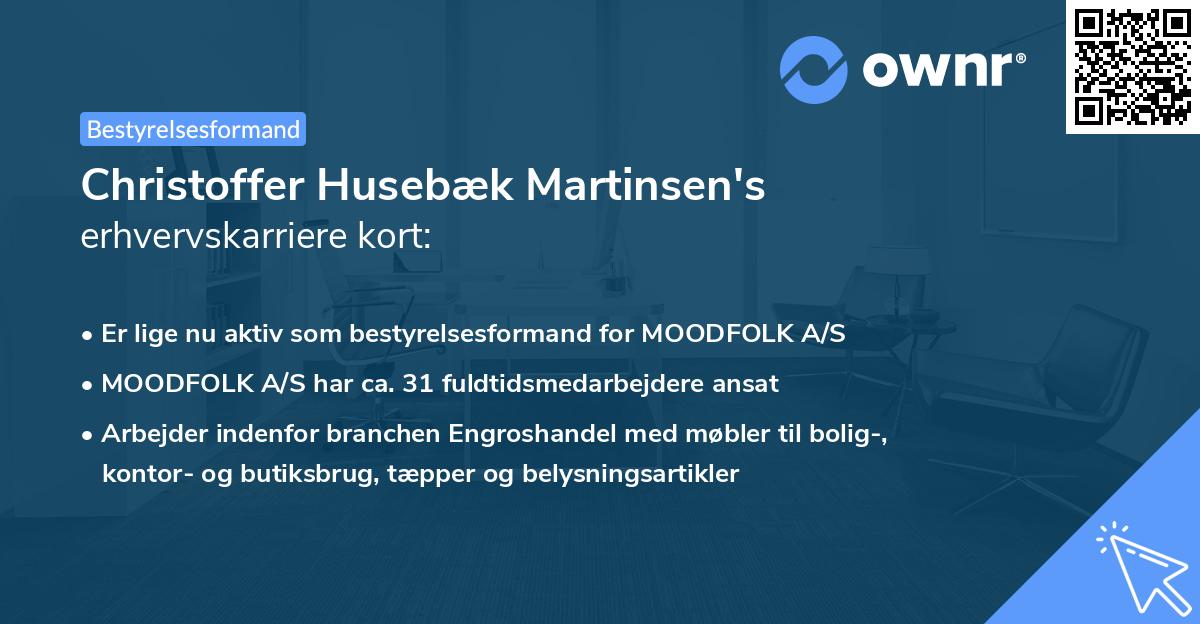 Christoffer Husebæk Martinsen's erhvervskarriere kort