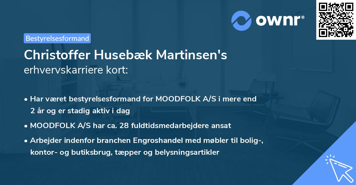 Christoffer Husebæk Martinsen's erhvervskarriere kort
