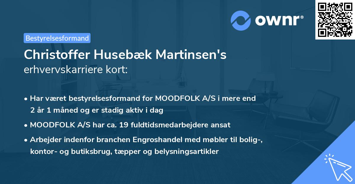 Christoffer Husebæk Martinsen's erhvervskarriere kort