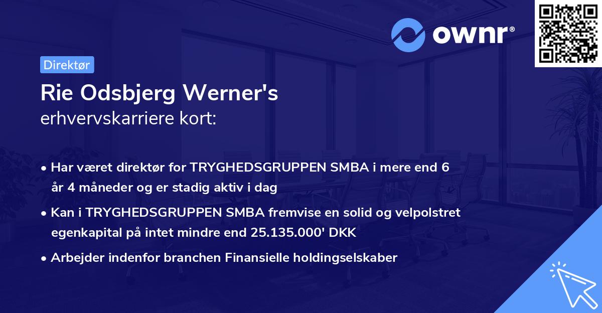 Rie Odsbjerg Werner's erhvervskarriere kort