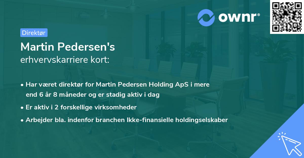 Martin Pedersen's erhvervskarriere kort