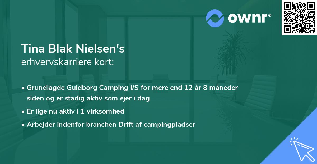 Tina Blak Nielsen's erhvervskarriere kort