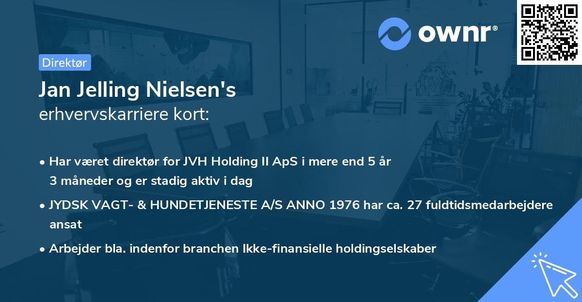 Jan Jelling Nielsen's erhvervskarriere kort