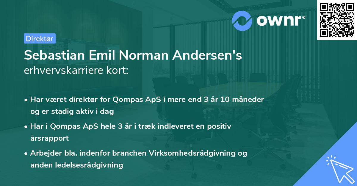 Sebastian Emil Norman Andersen's erhvervskarriere kort