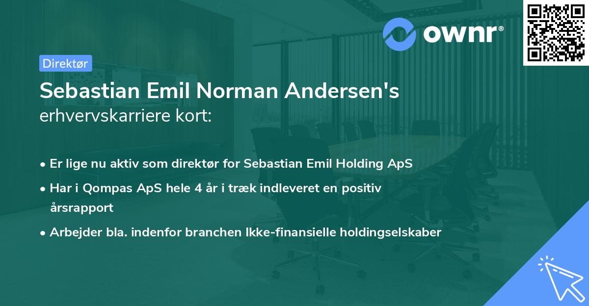 Sebastian Emil Norman Andersen's erhvervskarriere kort